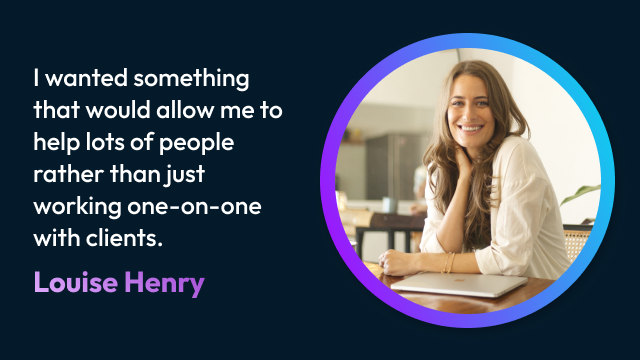 Louise Henry has helped over 2,500 entrepreneurs worldwide thanks to Kartra